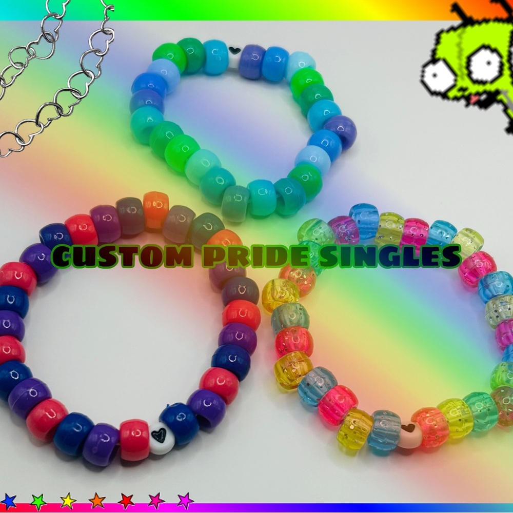 🌈Custom pride kandi singles!🌈